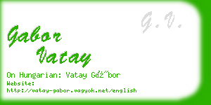 gabor vatay business card